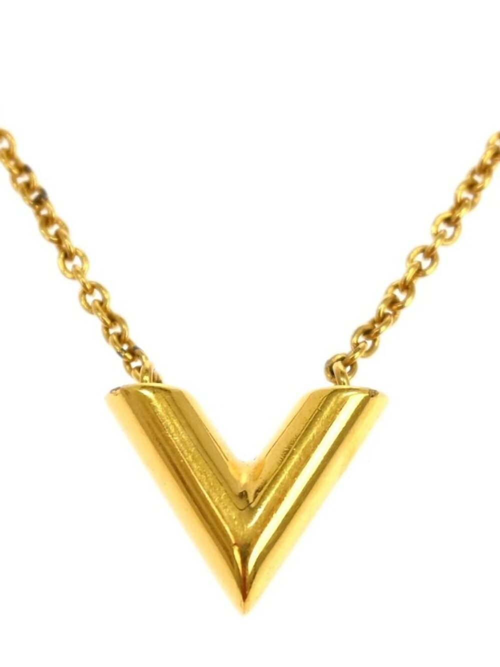 Louis Vuitton Gold Collier Essential V Perle Necklace M61083 LE0169 NQ03751 - Picture 2 of 6